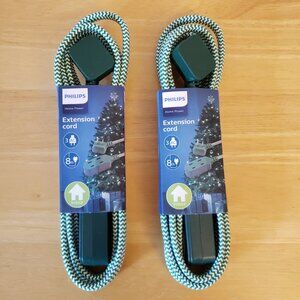 Philips 3-Outlet Extension Cords 8ft (Set of 2)